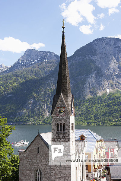 Österreich  Oberösterreich  Salzkammergut  Hallstatt  Hallstätter See  Evangelische Kirche
