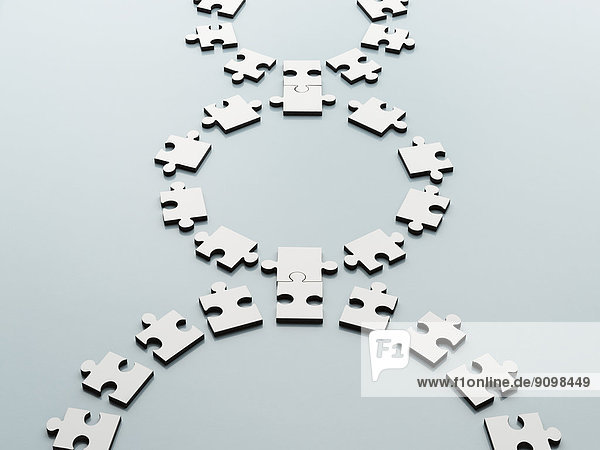 Verbundene Puzzleteile