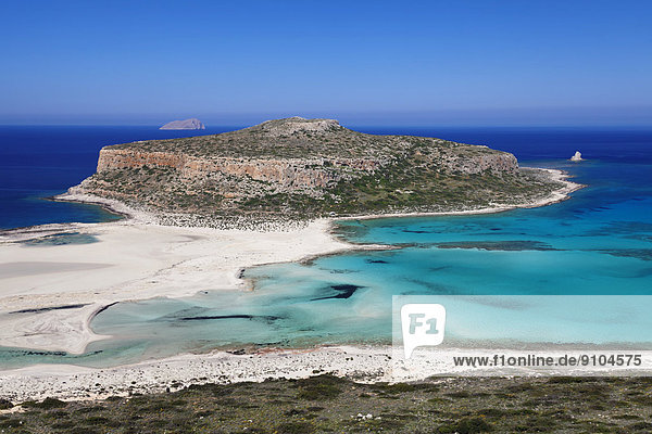 Strand und Bucht von Balos  Halbinsel Gramvousa  Kreta  Griechenland