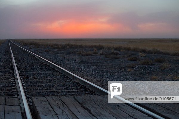 Bahnübergang und Gleise  Oklahoma  USA