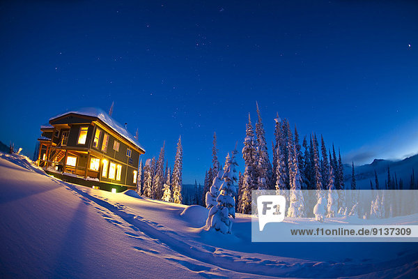 Warmth of a mountain hut. Sol Mountain Lodge  Monshee Backcountry  Revelstoke  BC