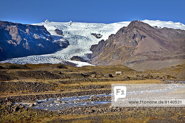 Glacier Tongue  Vatnajoekull National Park  Iceland