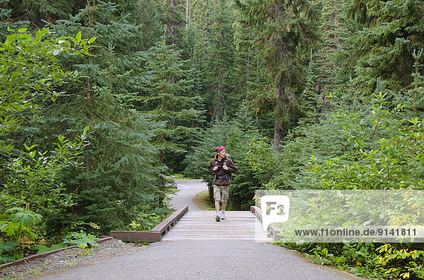 Hiking the trails of Lightning Lake in E.C. Manning Park in the Similkameen region of British Columbia  Canada