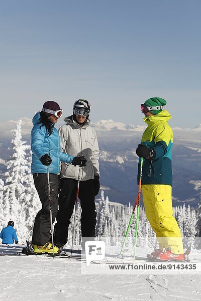 sternförmig Berg Snowboardfahrer sehen hoch oben Urlaub Ansicht Ski Silber