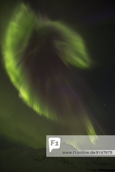 Dunkelheit  Nacht  Himmel  tanzen  Polarlicht  Aurora  Yukon