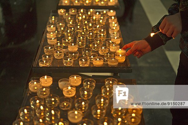 beleuchtet Kirche Kerze Belgien Brügge