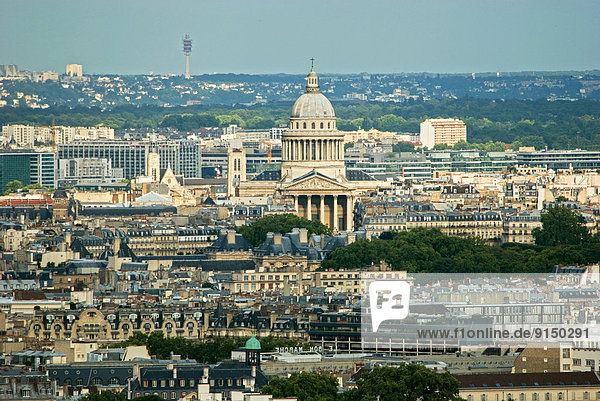 Paris  Hauptstadt  Ansicht  Eiffelturm  Pantheon