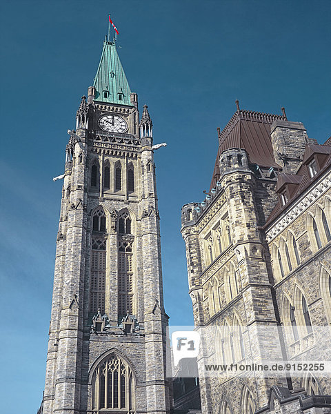 PEACE TOWER & CENTRE BLOCK  PARLIAMENT OF CANADA  OTTAWA  Ontario  Canada