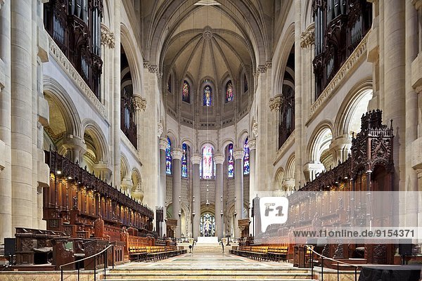 Completed in 1911  26 years after construction of the Cathedral began in 1892  the Choir and High Altar's architectural style is Romanesque unlike the remainder of the church which was subsequently built in the French Gothic style. New York City  New York  U.S.A.