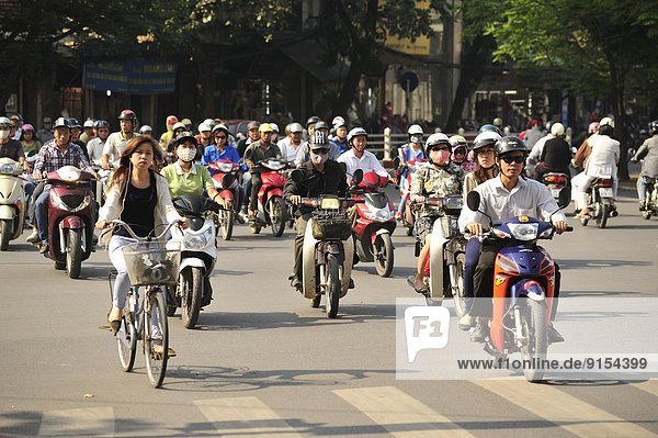 Hanoi Hauptstadt Straßenverkehr Vietnam