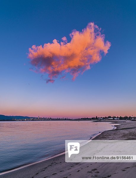 Wolke  Strand  Sonnenuntergang  über  Einsamkeit  British Columbia  Kanada  Jericho  Vancouver
