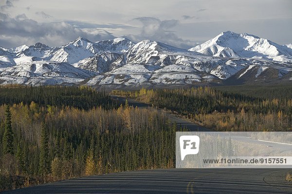nahe  weiß  Fluss  Bundesstraße  Yukon  Alaska  Kanada  September