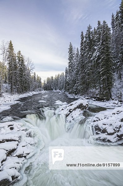 Winter grau Fluss Ländliches Motiv ländliche Motive British Columbia Kanada Clearwater