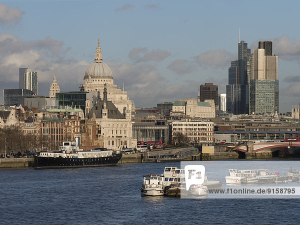 Cityscape of London with St. Pauls Cathedral  UK