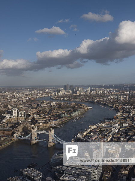 Skyline with Tower Bridge  London  UK