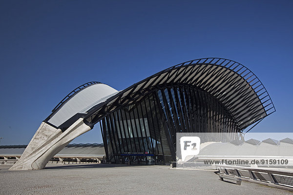 TGV-Station am Flughafen von Santiago Calatrava  Lyon  Rhone Alps  France