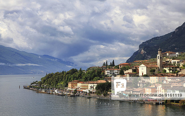 Townscape with Lake Garda  Limone sul Garda  Lombardy  Italy