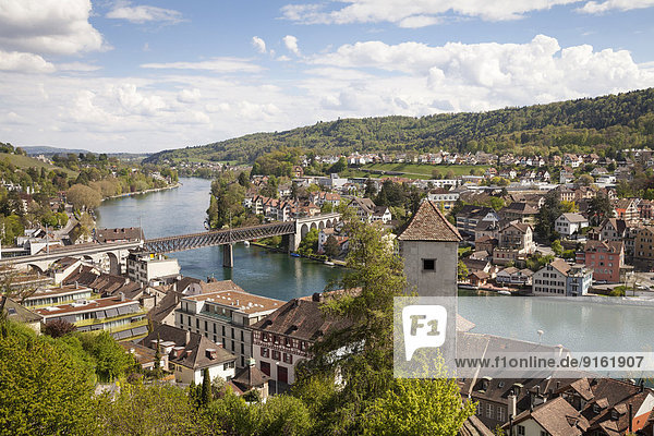 über Stadt Festung Ansicht Schaffhausen Schweiz