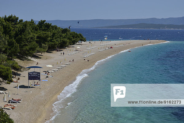 Zlatni Rat Beach  Golden Horn  Island of Bra?  Dalmatia  Adriatic  Croatia
