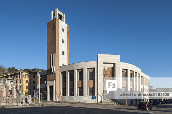 Casa del Fascio  Parteizentrale der Faschisten  italienischer Rationalismus  1937  Architekt Arnaldo Fuzzi  heute Rathaus  Predappio  Emilia-Romagna  Italien
