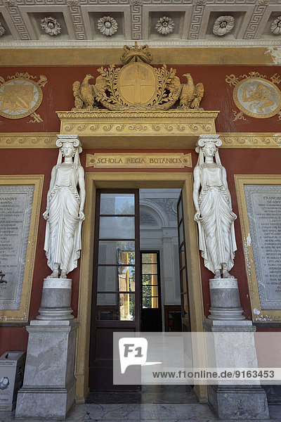 Botanischer Garten Botanische Eingang Nostalgie Turnhalle Italien Palermo Portal Sizilien