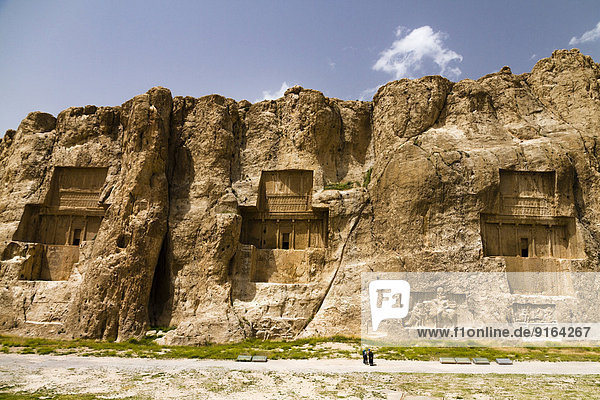 Naqsh-e Rostam  The four Achaemenid Tombs  carved in the Rock: Tomb of Darius II  Artaxerxes  Darius The Great  and Xerxes  Marvdascht  Fars  Iran