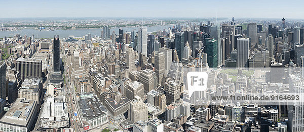 Überblick über Manhattan  New York City  New York  USA
