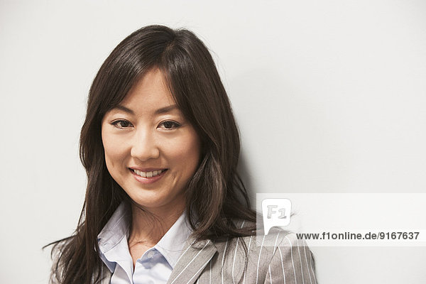 Asian businesswoman smiling