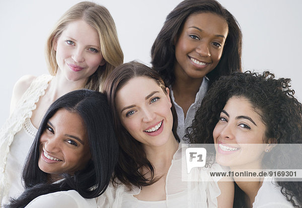 Women smiling together