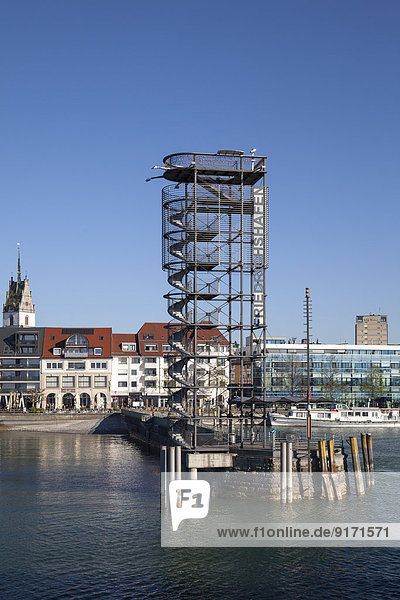 Germany  Baden-Wuerttemberg  Friedrichshafen  viewing tower at harbour