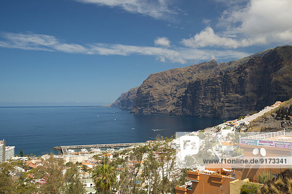 Spain  Canary Islands  Tenerife  Los Gigantes  view to steep coast