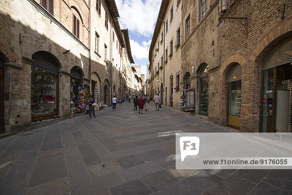 Italien  Toskana  San Gimignano  Fußgängerzone