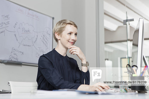 Germany  Munich  Businesswoman in office