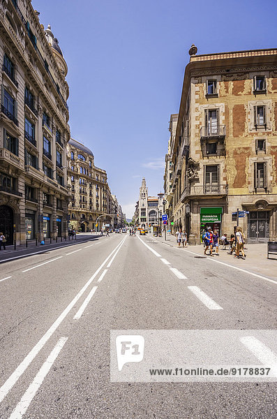 Spain  Barcelona  street in district Sant Pere