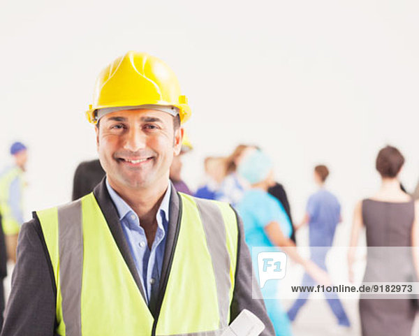 Portrait of confident construction worker