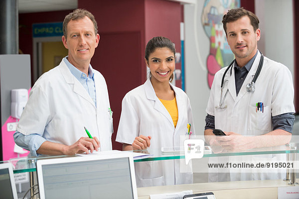 Portrait of medical-team smiling