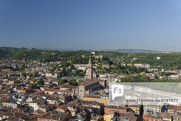 über Großstadt Kathedrale Ansicht Venetien Italien Verona