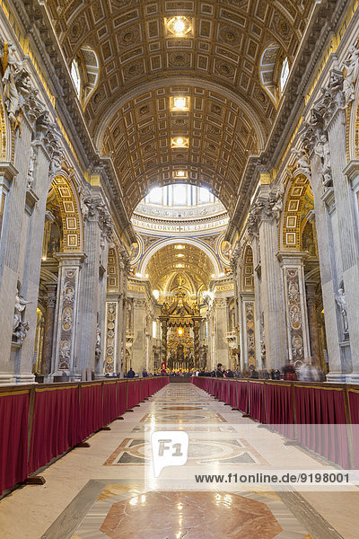 Interior of St. Peter's Basilica  Vatican City  Rome  Italy