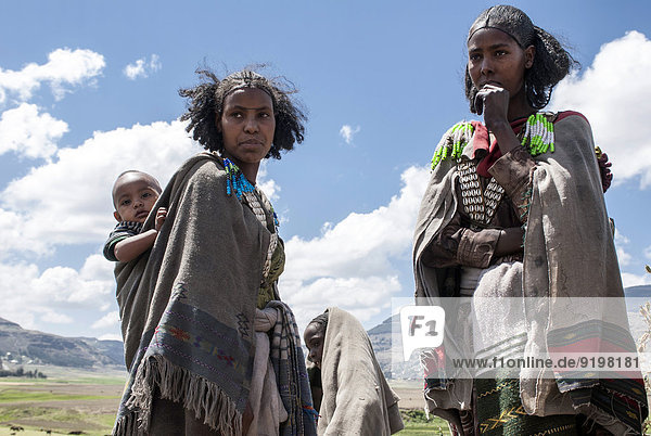 Rinder-Hirtinnen  Nomadinnen  Tigray  Äthiopien