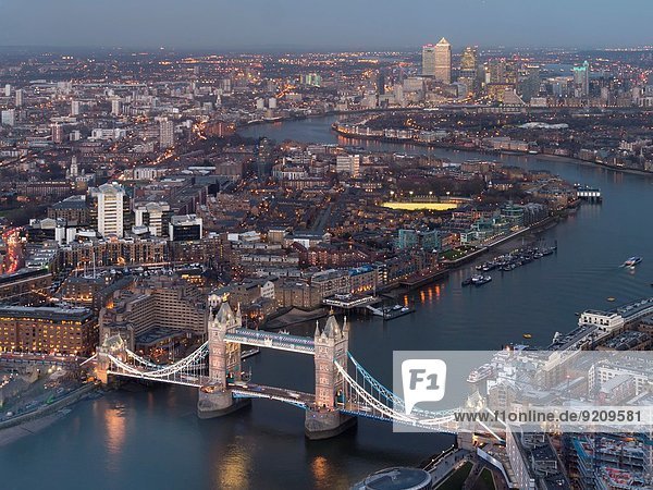 Europe  UK  England  London  Tower Bridge aerial.
