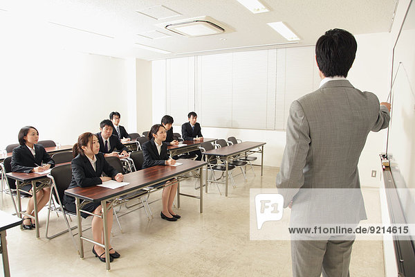 Japanese business people training