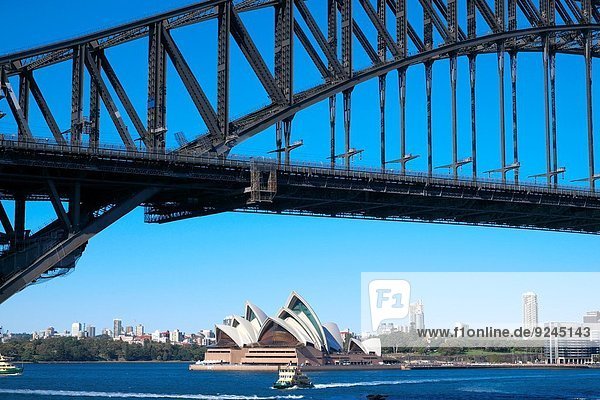 Sydney harbour bridge at milsons point sydney australia.