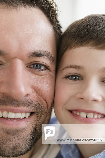 Fröhlichkeit Menschlicher Vater Sohn Close-up 5-9 Jahre 5 bis 9 Jahre