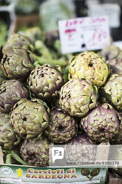 Artichokes at a market