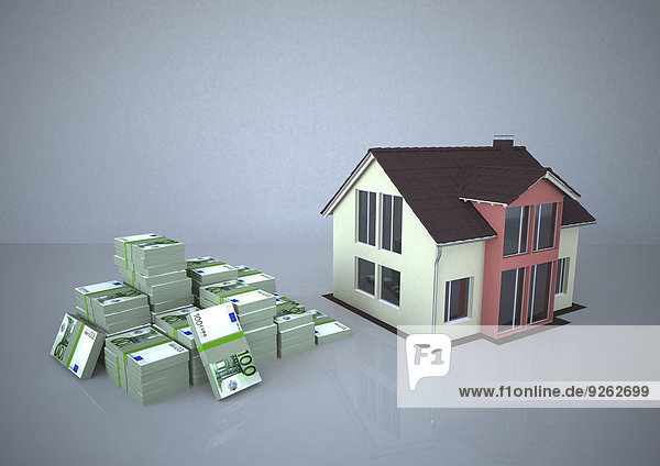 Illustration  Haus und Geld
