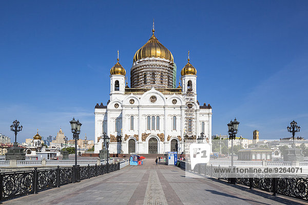 Russland  Moskau  Kathedrale des Erlösers und Patriarchenbrücke