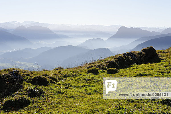 Österreich  Südtirol  Blick vom Kranzhorn ins Inntal mit Pendling und Zillertal