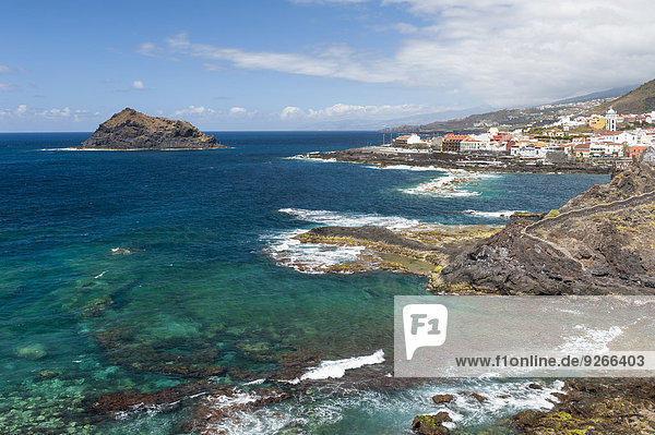 Spain  Canary Islands  Tenerife  View of Garachico on the north coast