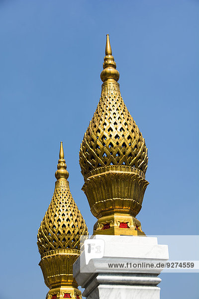 Vergoldeter Prang im Tempel Wat Po in Bangkok  Thailand