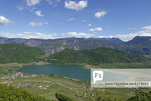 Kalterer See  von Altenburg  Kaltern  Überetsch  Südtiroler Unterland  Südtirol  Alto Adige  Italien